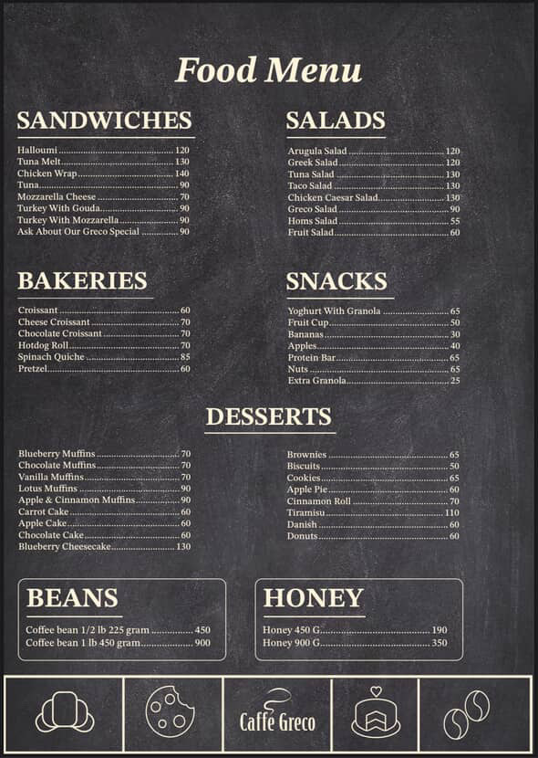 Menu Cafe Greco-1